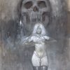 lady death sexy fetish art painting latex skull cameltoe superhero dark art mark beachum rihanna handbra