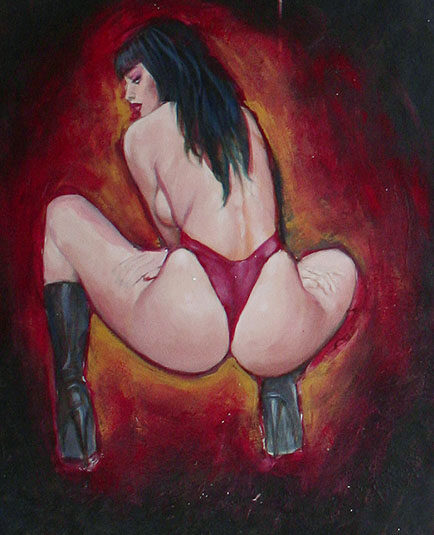VAMPIRELLA: PREDATOR IN CRIMSON mark beachum supergurlz original art