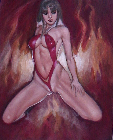 Vampirella: On Fire mark beachum sexy superheroine art supergurlz.net supergurlz