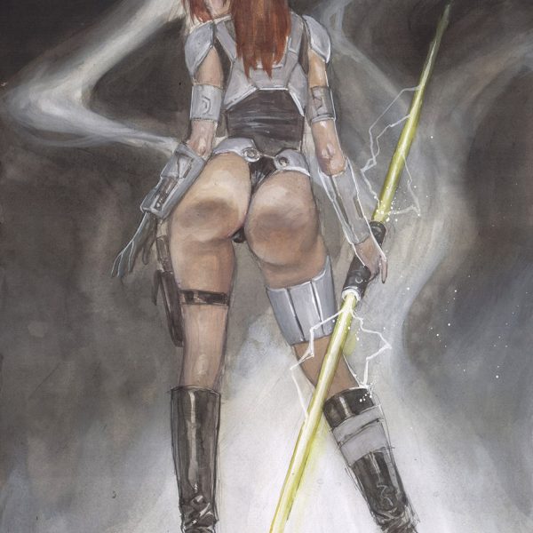 STAR WARS: SEXY WARRIOR REY supergulrz original art mark beachum erotic may the force be with you the force awakens