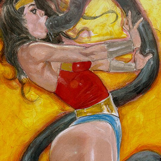 Wonder Woman Hentai Hand Embellished Print Set