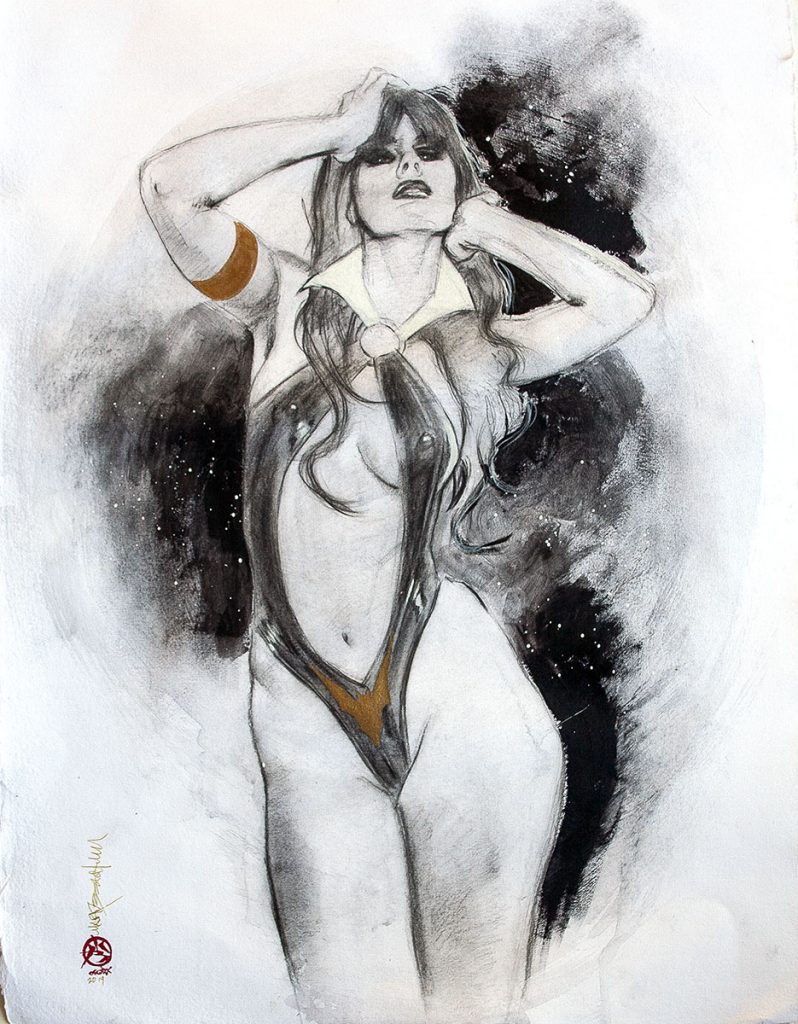 Vampirella poster Ms Marvel Original art on Ebay