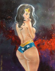 Wonder Woman acrylic painting