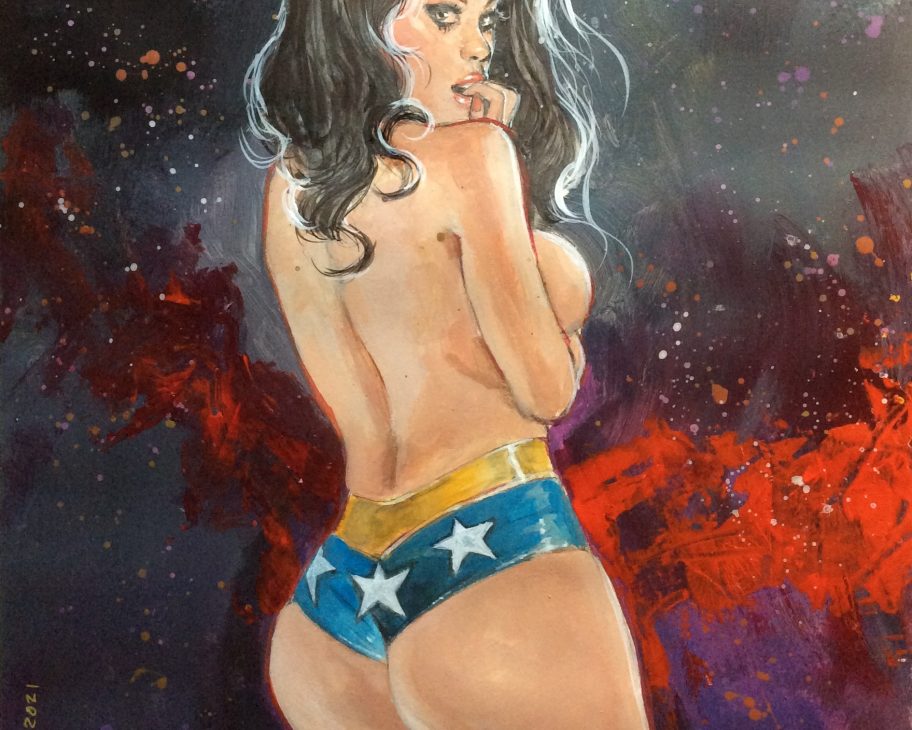 Wonder Woman acrylic painting