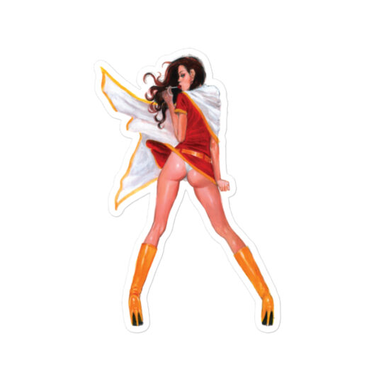 mary marvel upskirt lollipop sticker