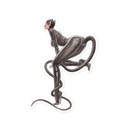 latex catwoman fetish sticker