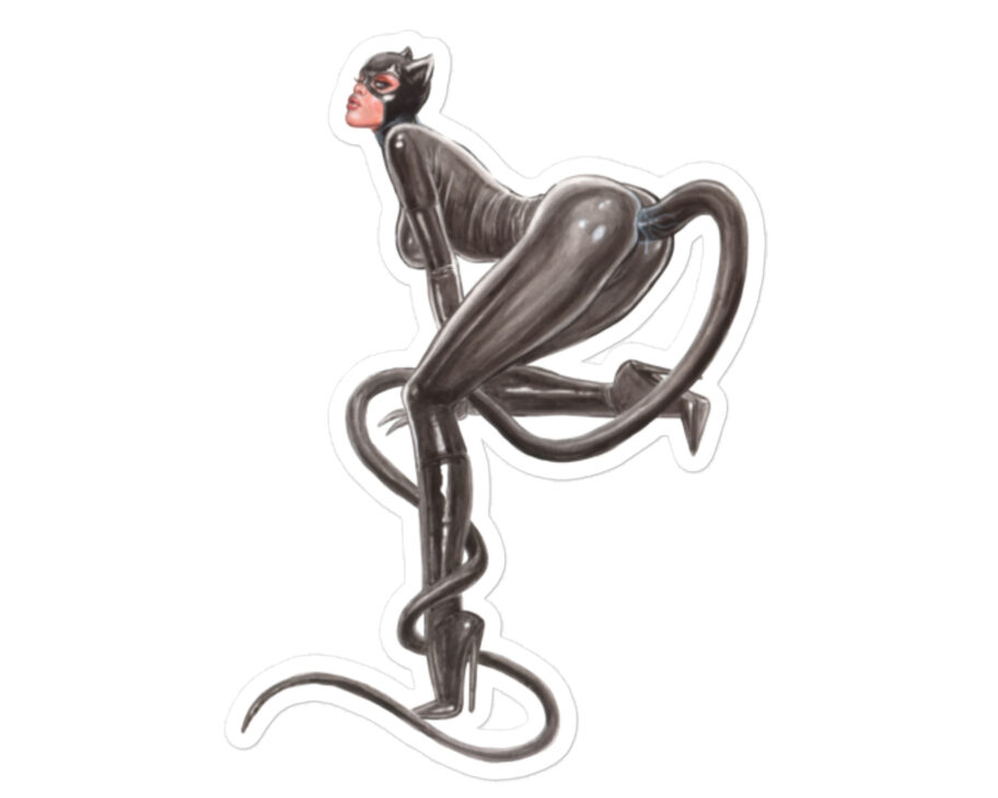 latex catwoman fetish sticker